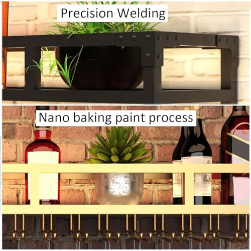Wall-Mounted Wine Glass Holder For Kitchen Bar