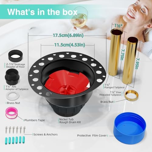 ABS Island Tub Drain Rough-in Kit 810 Inch