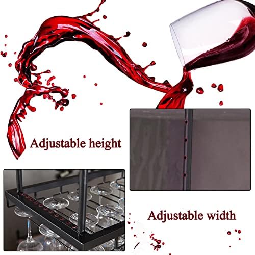 ZJDYDY Wall-Mounted Wine Rack with Goblet Holder