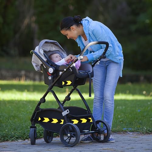 Tuyrchu Reflective Safety Tape 2x68ft Yellow Black