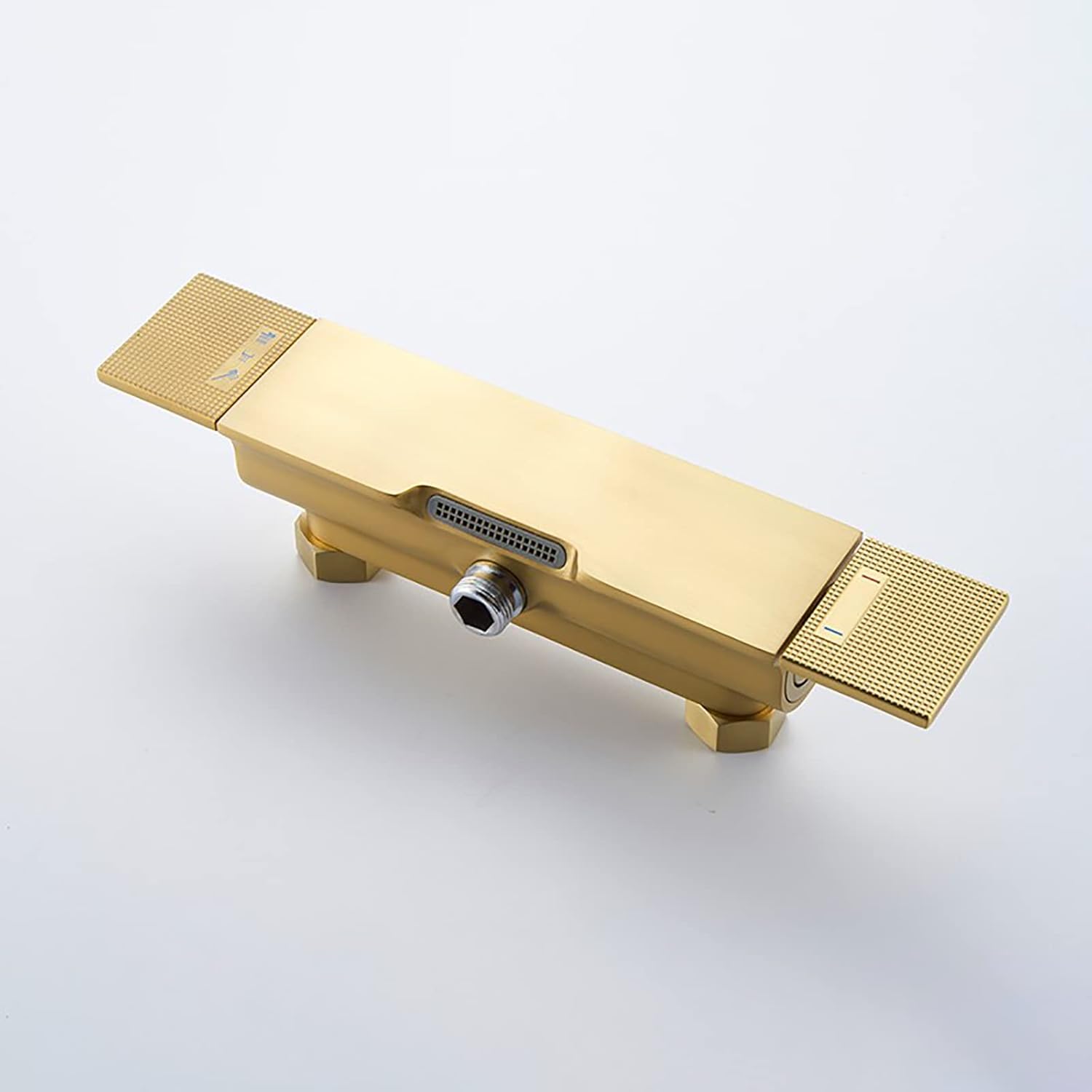 Brushed Gold Shower System Set with Adjustable Height and 3-Setting Handheld