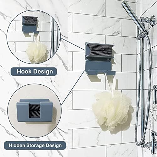 Oneasmot Shower Hair Catcher Wall Blue
