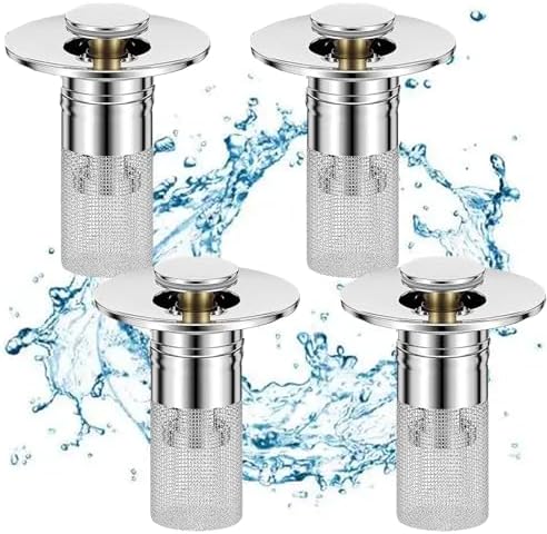 Stainless Steel Pop-Up Drain Strainer for Bathroom Sink