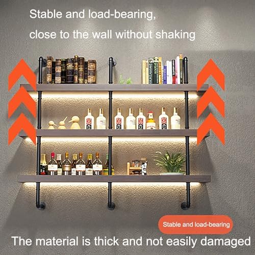 COmepa Wall Mounted Wine Rack with LED Lights