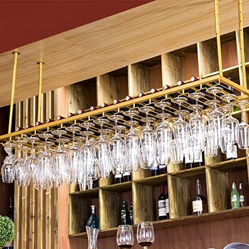 Pimex Gold Ceiling Wine Rack with Adjustable Height