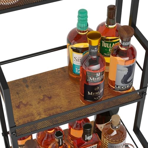 Bliesosfud Upgraded 3 Tier Liquor Stand for Home Bar