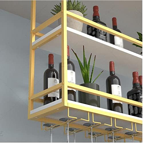 ZJDYDY 2 Tier Wall Mounted Wine Rack with Stemware Holder 1