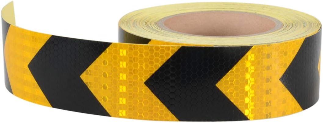 AISEY 2 x 30ft Reflective Safety Tape Yellow Black Waterproof 1