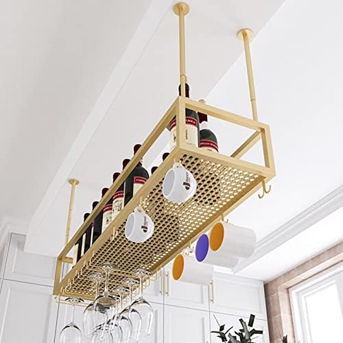Pimex Wall-Mounted Wine Rack with Adjustable Metal Holder