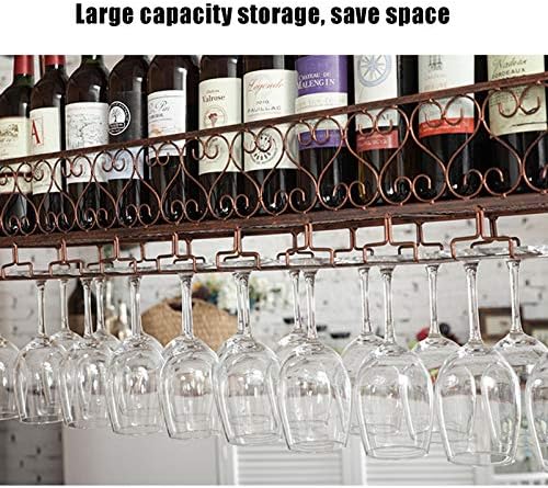 Adjustable Wall-Mounted Wine Rack with Glass Holders