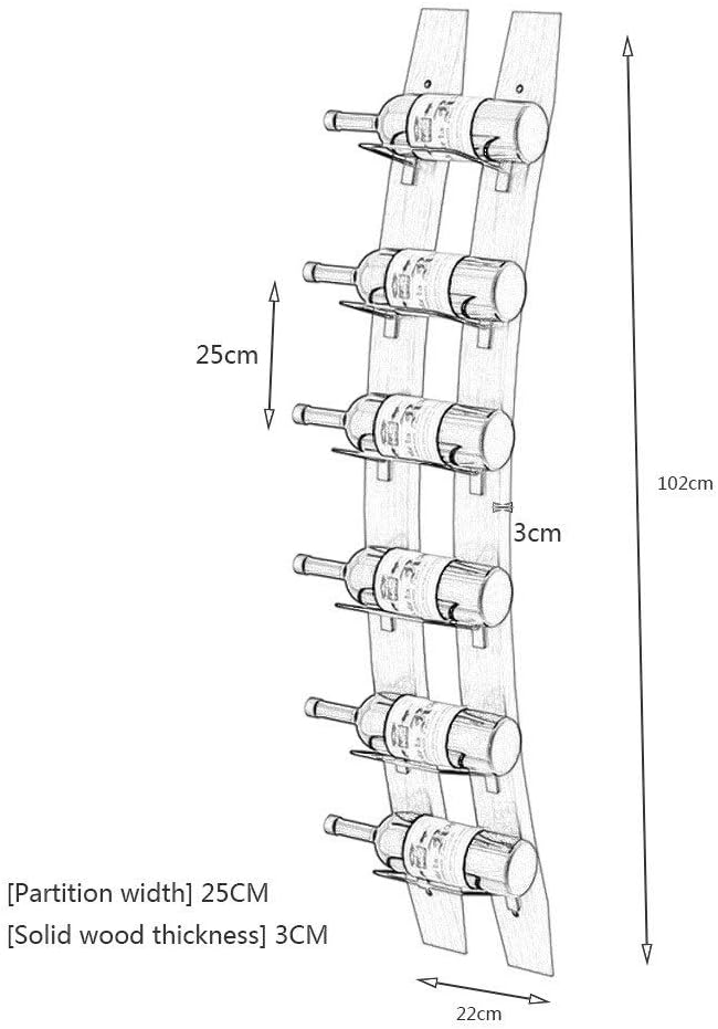 630 Bottle Wall-Mounted Wine Rack with Rustic Wood Finish