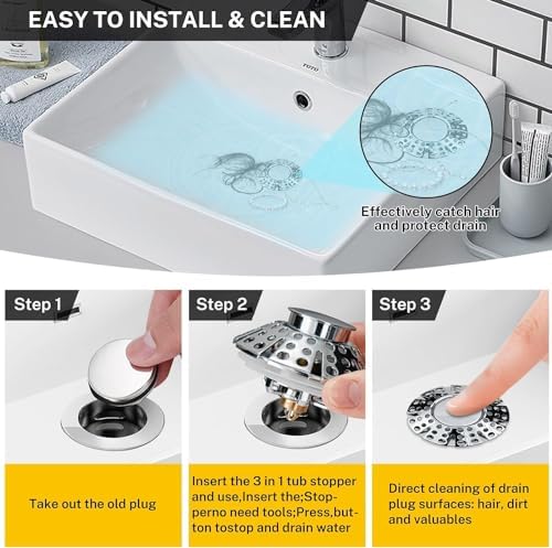 MGT Stainless Steel Tub Drain Stopper 304