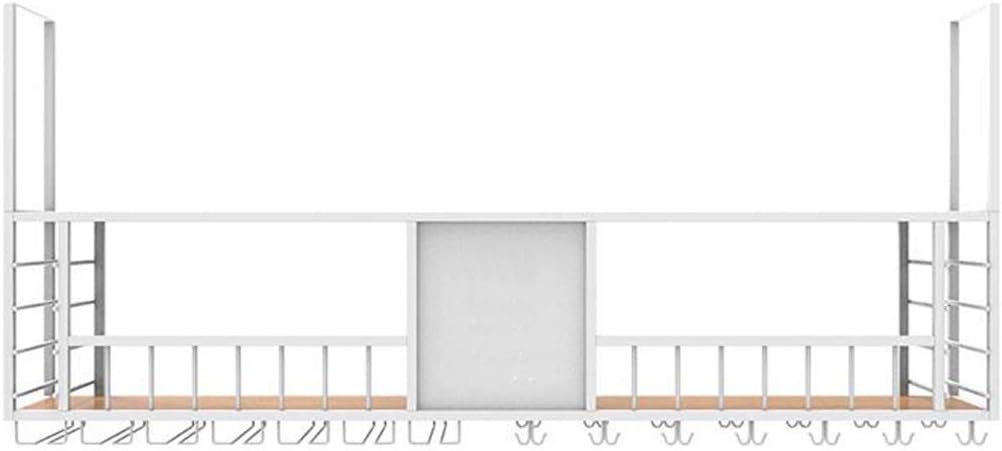 Pimex Wall-Mounted 2-Layer Wine Rack with Glass Holder