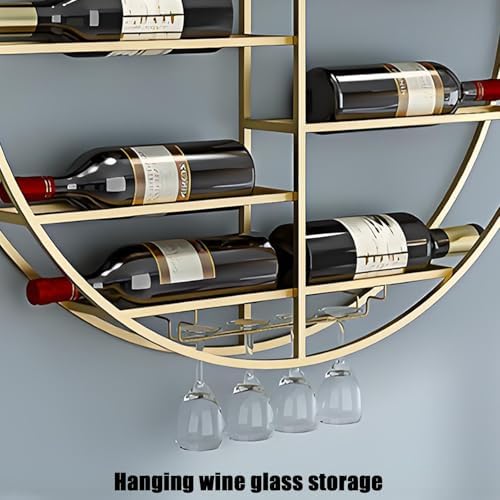 YVYKFZD Wall Mounted Wine Rack Black 60x11x60cm