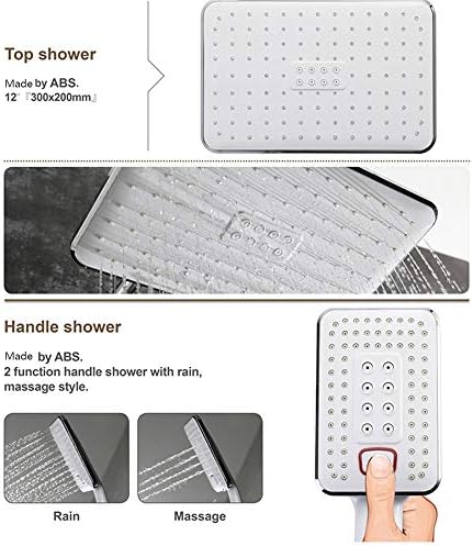 White Gold Triple Function Wall Mount Shower Set