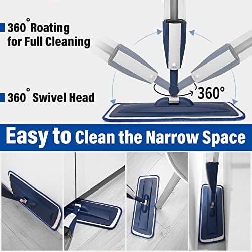 Panda Grip Spray Mop with 14 Oz Refill and 3 Microfiber Pads