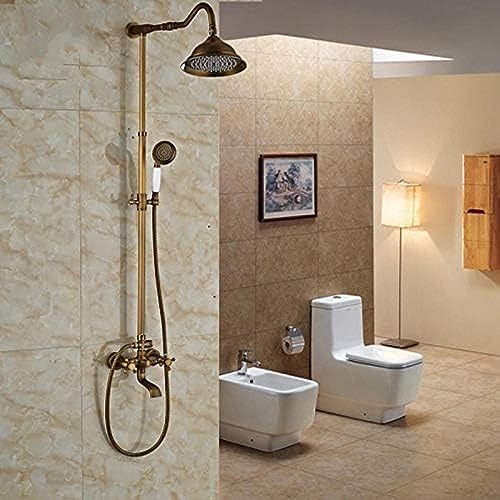 TECKI 8 Rainfall Shower Head with Handheld Faucet Set