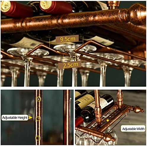Ceiling Hanging Bar Wine Rack - 80x3cm Wrought Iron Storage Shelf
