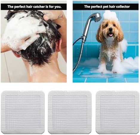 20 Pcs 4 Inch X 4 Inch Disposable Drain Hair Catcher Stickers
