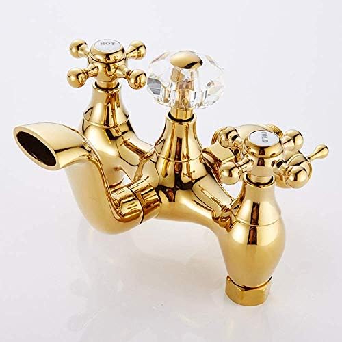 LASEVE Upgraded Copper 7 Way Crystal Ball Shower Head Set