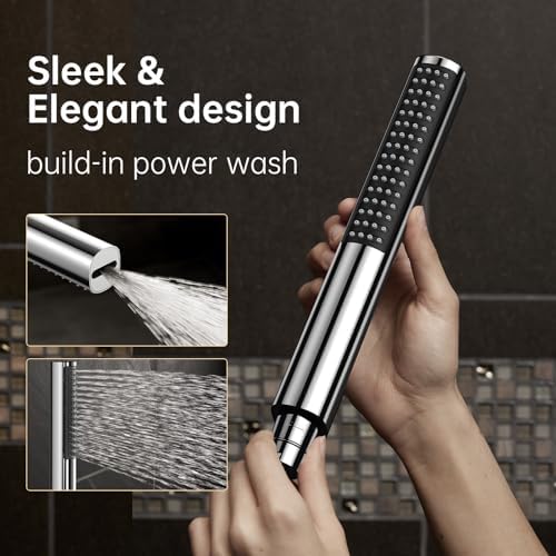 Veken 10 All Metal Rain Shower Head with Handheld Combo 1