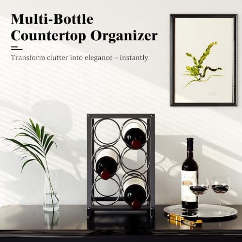 Hjarta 6-Bottle Space-Saving Wine Rack