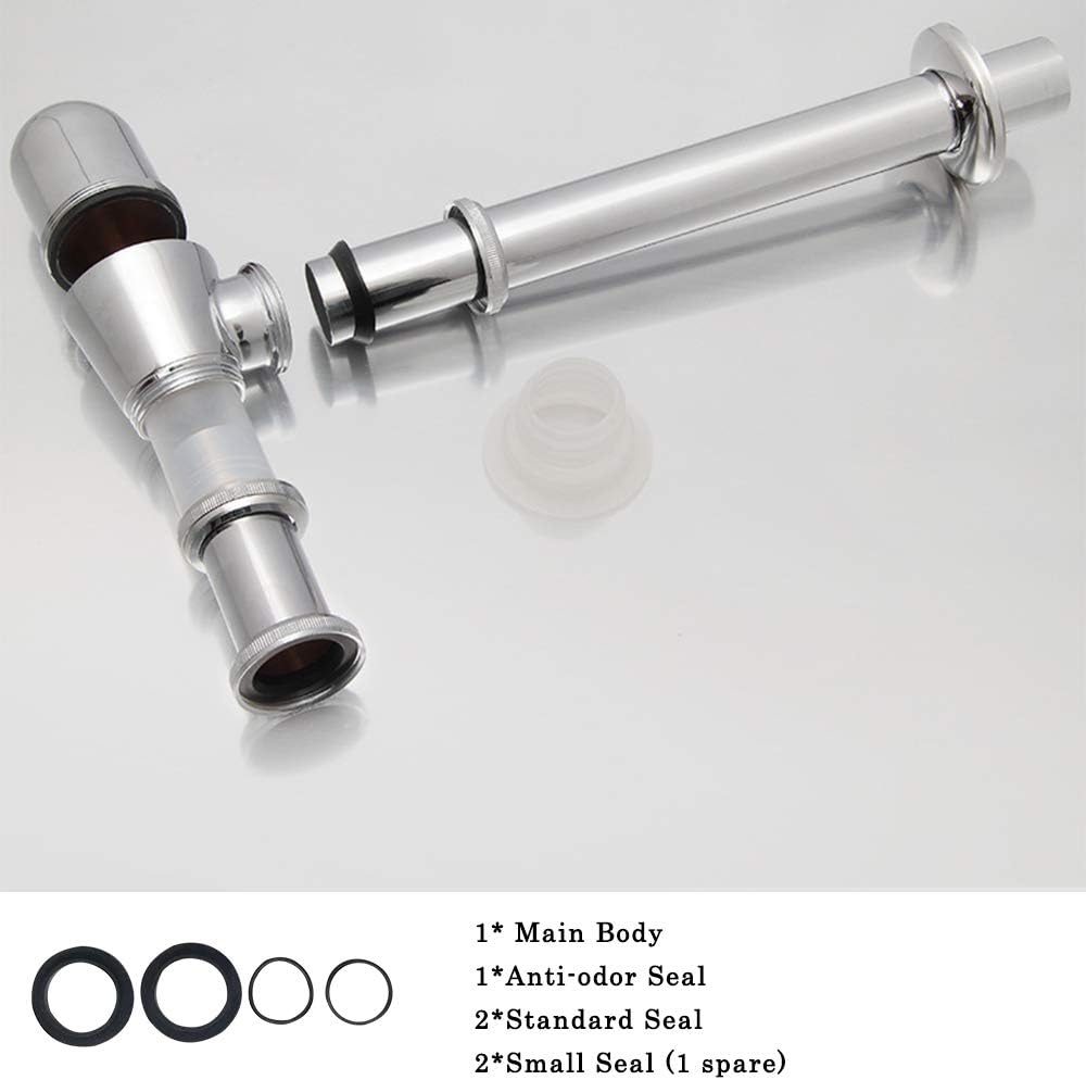 Chrome Bathroom Basin Sink P Trap Drain Kit 1-14 Inch