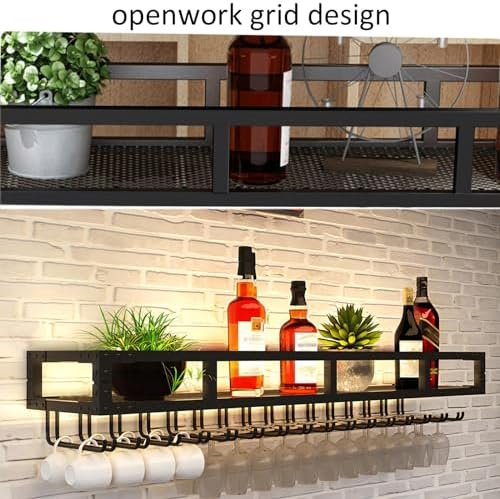 Wall-Mounted Wine Glass Holder For Kitchen Bar