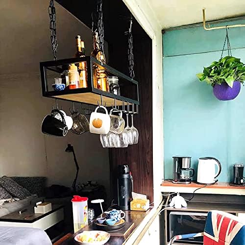 ZJDYDY Wall-Mounted Wine Glass Rack with Adjustable Height