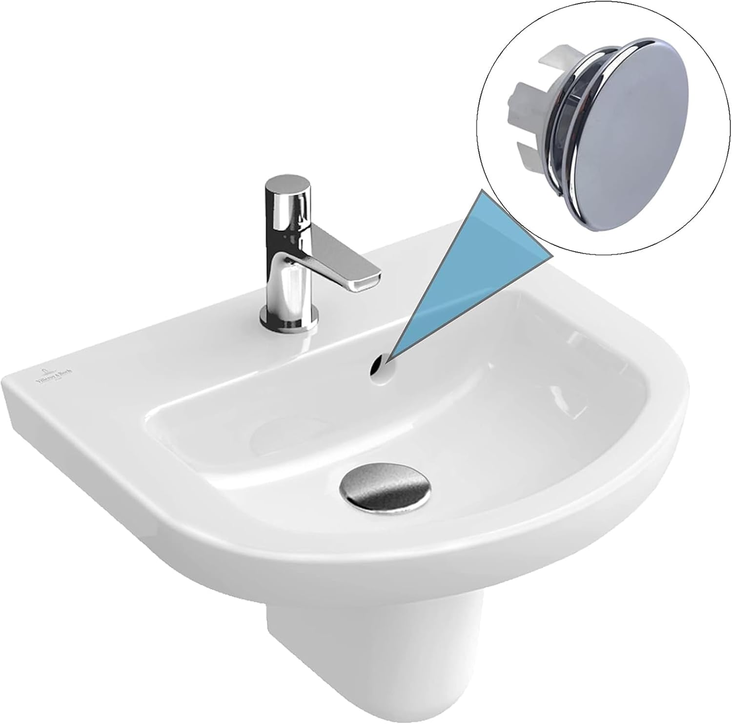 6 Pack Solid Brass Sink Overflow Trim Ring with Chrome Plating