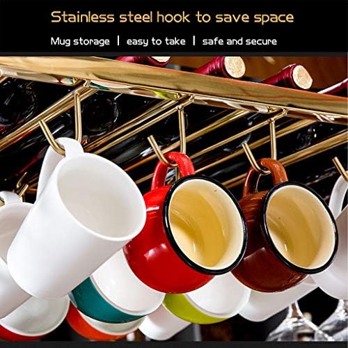 ZJDYDY Wall-Mounted Wine Rack 2 Layers Stainless Steel Adjustable Rack