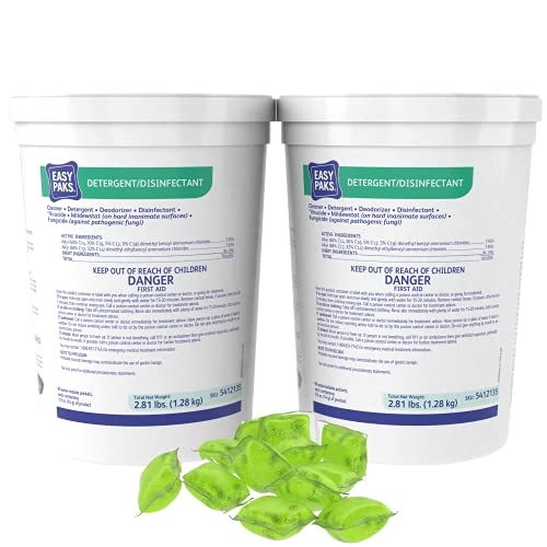 Diversey 5412135 Easy Paks Detergent Disinfectant 90-Paks per Tub Pack of 2