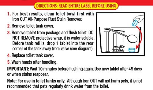 IRON OUT Automatic Toilet Bowl Cleaner 6 Tablets