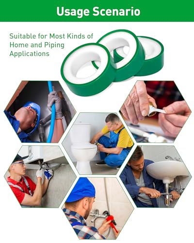 3 Roll Teflon Pipe Sealing Tape for Extreme Temperatures