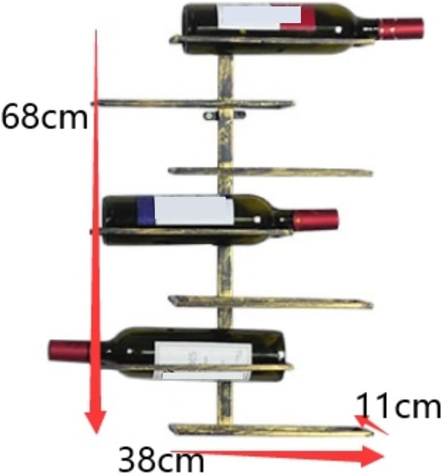 BIOMICE Industrial Wrought Iron Wine Rack for Home Storage
