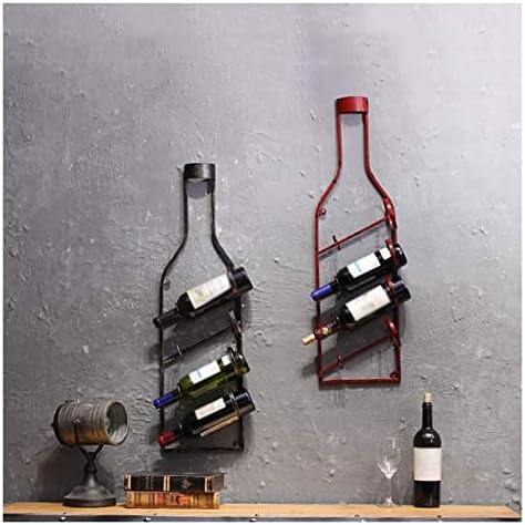 ALDEPO Wall-Mounted Wine Rack Red Retro Industrial Style