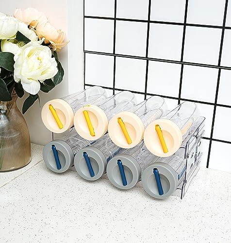 IEEK Clear Plastic Stackable Bottle Rack Holds 16 Bottles 4 Pack