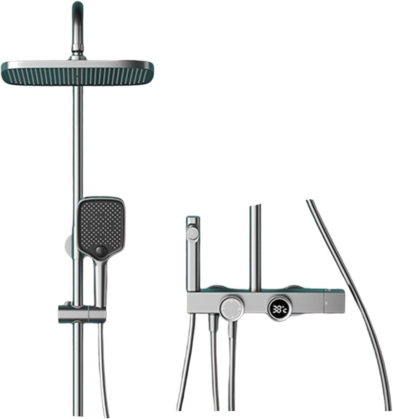 Digital Display Shower Faucet Set with 4 Functions