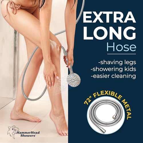HammerHead Showers Dual Combo - 8-Inch Rainfall 3-Flow Handheld