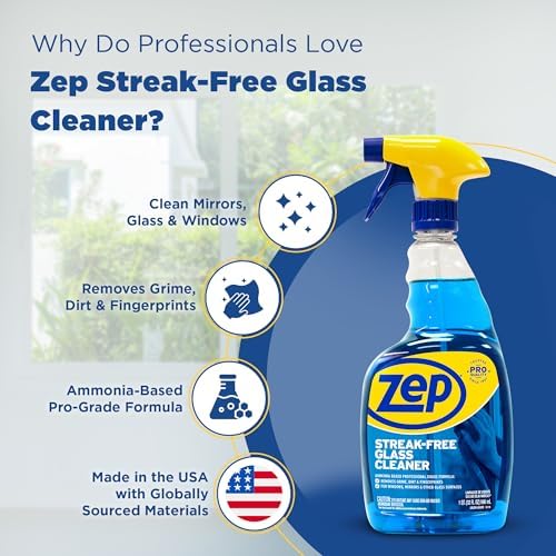 Zep Streak-Free Glass Cleaner - 32 Oz Case of 12