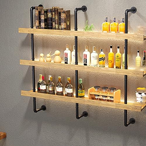 COmepa Wall Mounted Wine Rack with LED Lights