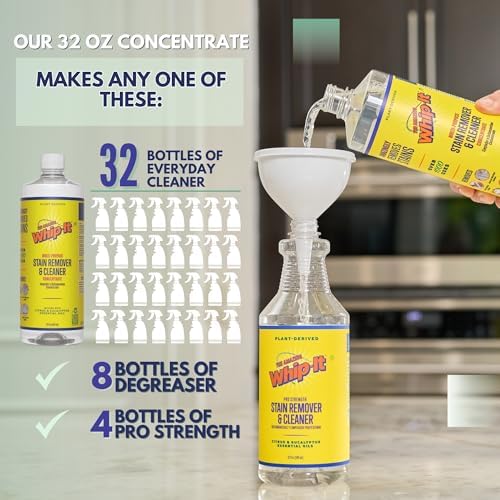 Whip-It All Natural Enzyme Cleaner Kit - 32oz Spray Concentrate