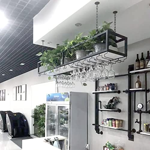 ZJDYDY Wall-Mounted Wine Glass Rack with Adjustable Height