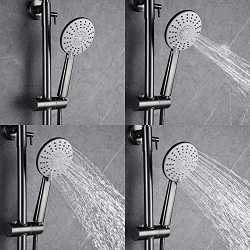 Adjustable Brass Shower Set with 3-Function Handheld Sprayer