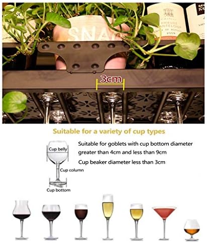 Retro Adjustable Ceiling Wine Rack with Crossbar Design