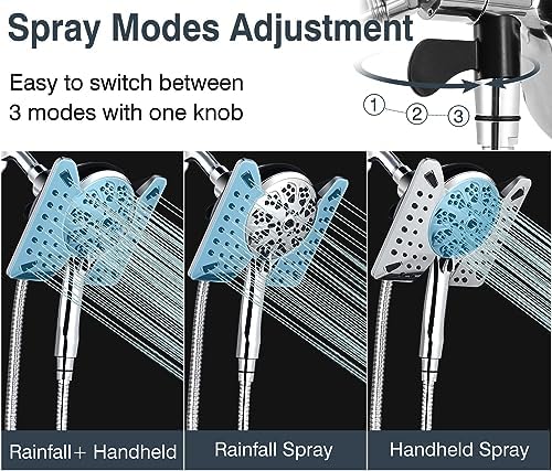 25 GPM Handheld Shower Head Combo with 10 Spray Settings