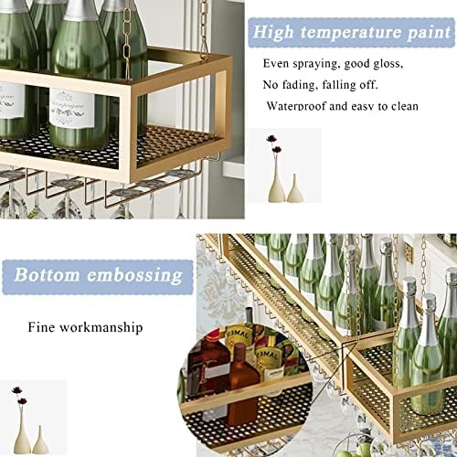 ZJDYDY Wall-Mounted Wine Rack with Goblet Holder 1