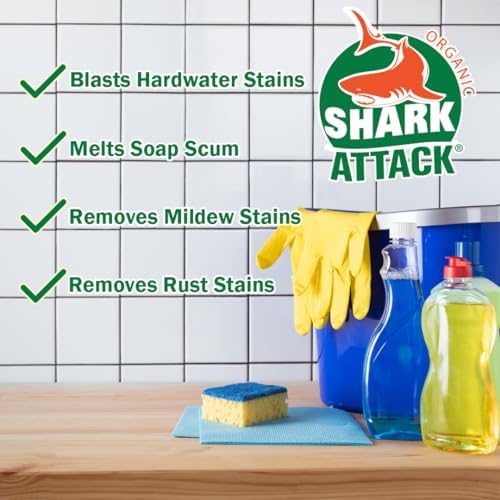 Shark Attack Organic Bathroom Cleaner 32 Oz Green