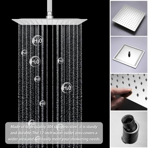 KATAIS Brushed Nickel Shower Trim System with Digital Display