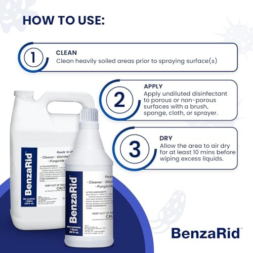 BenaRid Pro Mold Killer Fungicide Disinfectant 1 Gal 32 oz